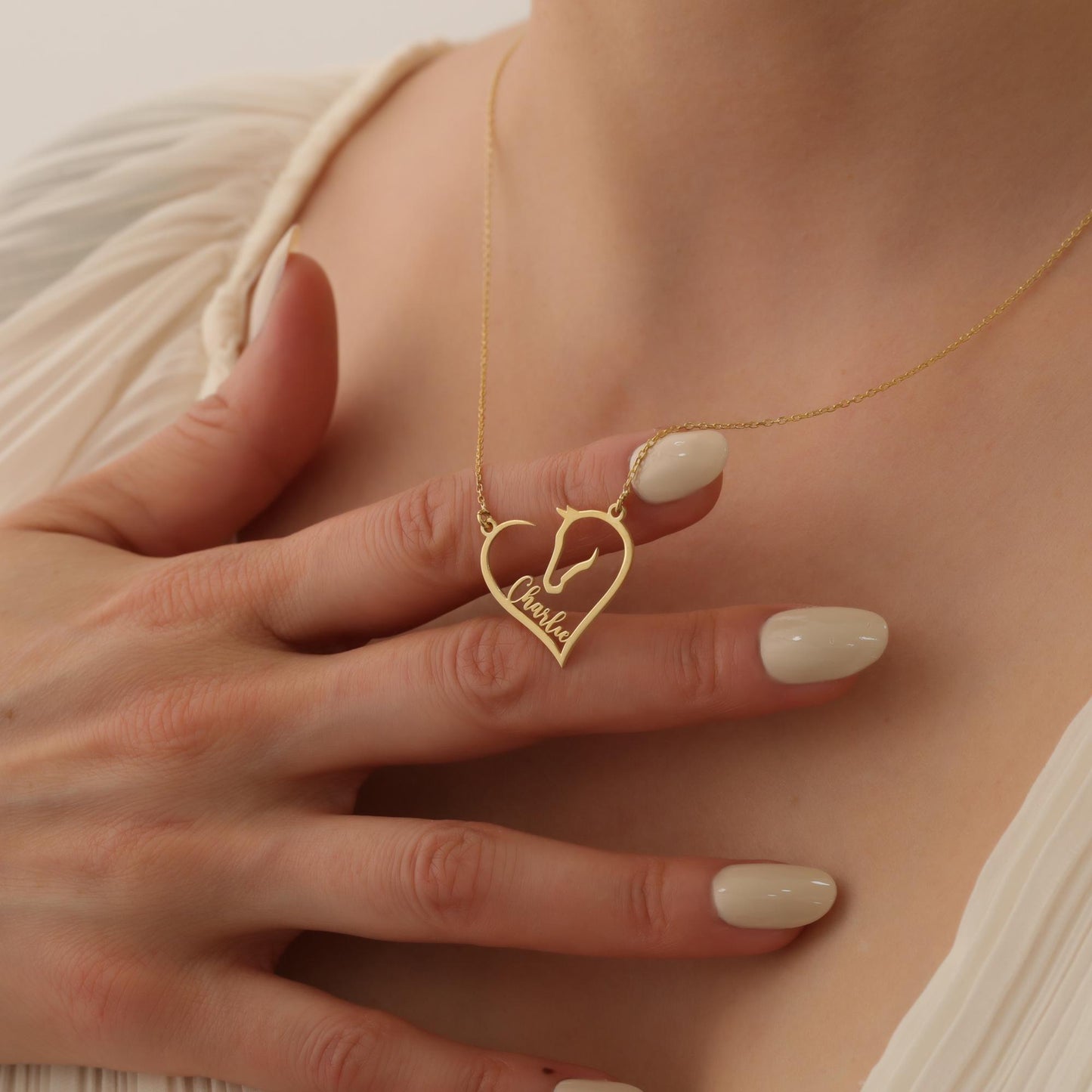 Horse Necklace for Woman, Horse Memorial Necklace, Elegant Gold Horse Necklace, Horse Love Necklace, Gift for Horse Mom