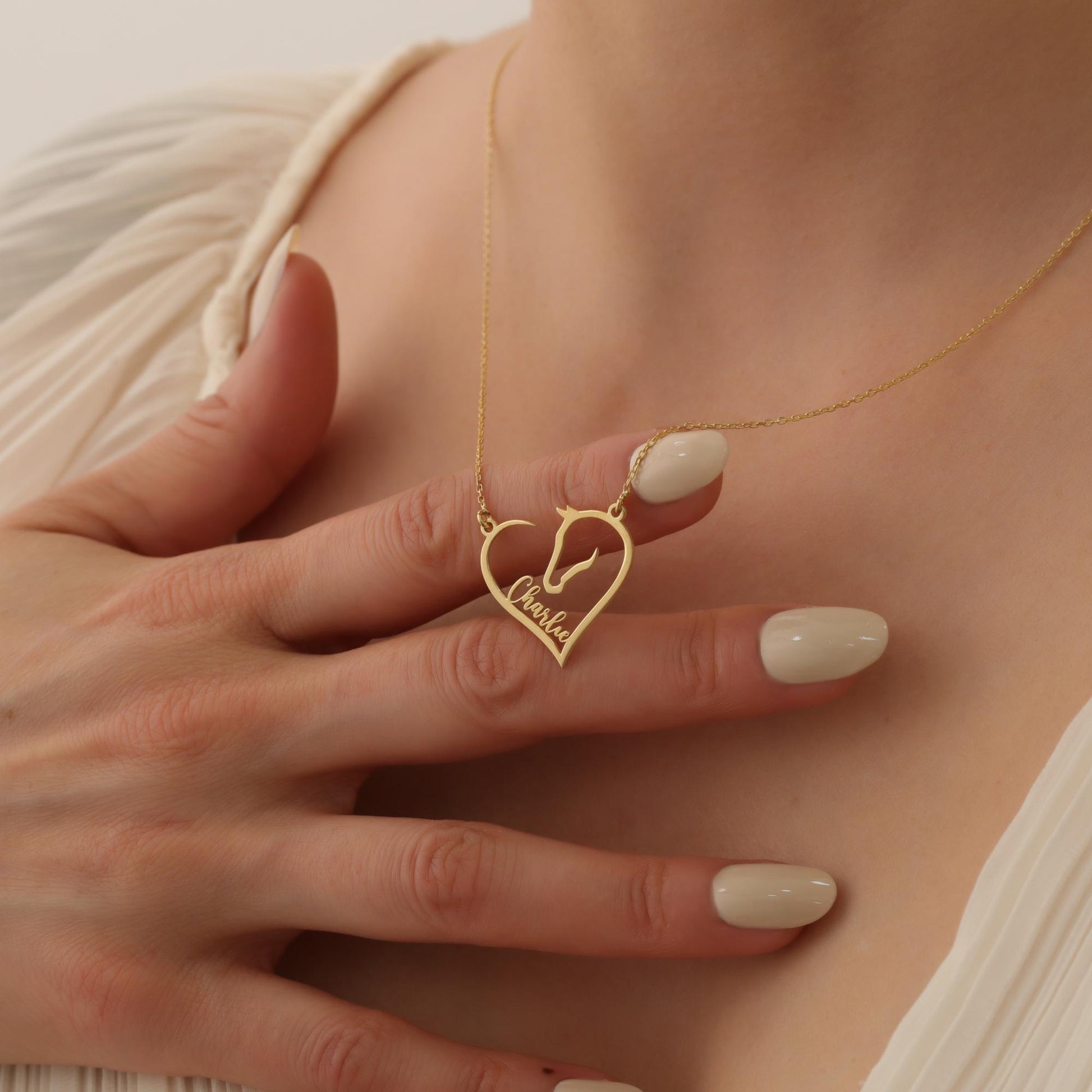 Horse Necklace for Woman, Horse Memorial Necklace, Elegant Gold Horse Necklace, Horse Love Necklace, Gift for Horse Mom