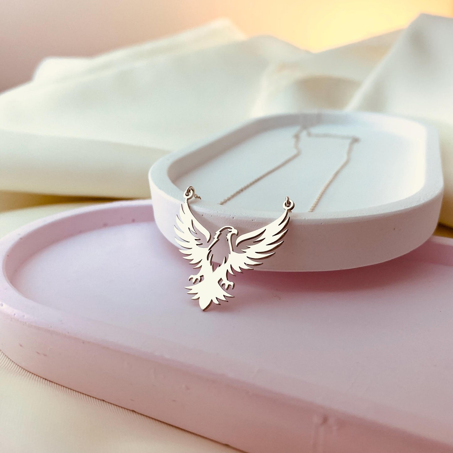 Eagle Necklace for Women, Hawk Necklace, American Eagle Silhouette Jewelry, Delicate Eagle Necklace, Wild Bird Necklace Jewelry Gift