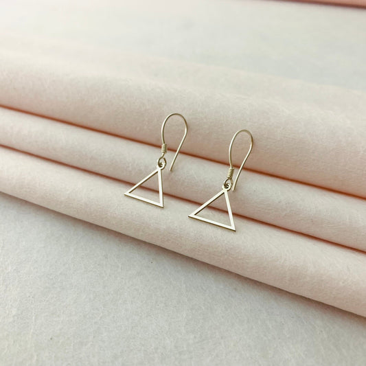 Dangle Earrings, Dainty Dangle Earrings, Triangle Dangle Earrings