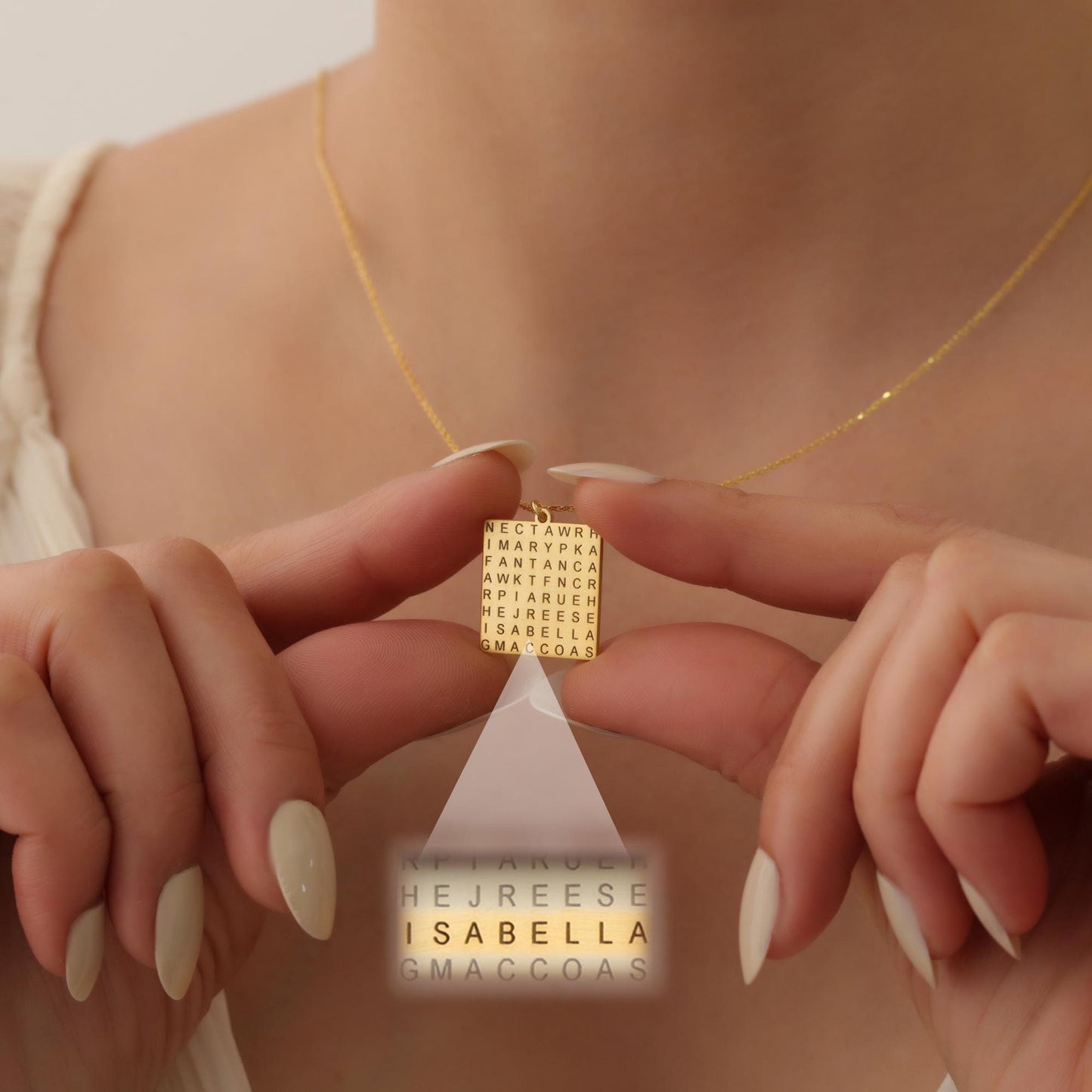 Hidden Message Necklace, Secret Message Necklace