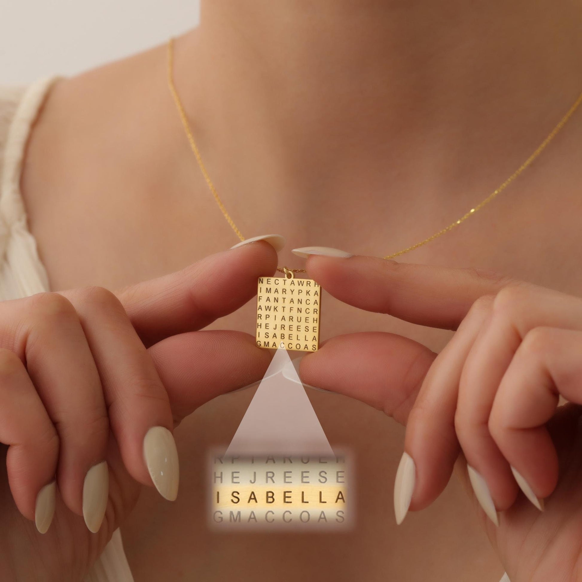 Hidden Message Necklace, Secret Message Necklace