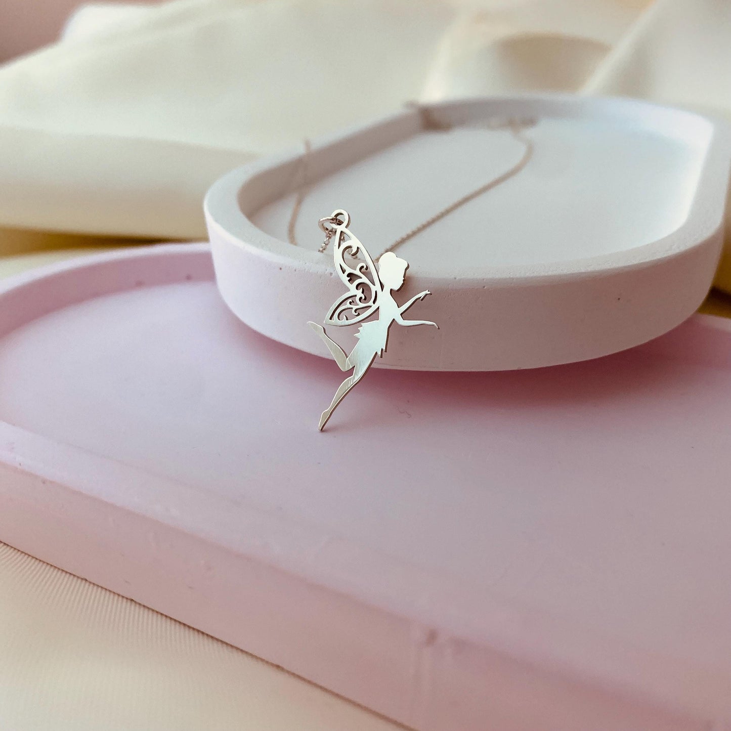 Fairy Necklace, Wish Fairy Necklace, Fairy Wing Necklace, Enchanting Fairy Pendant Necklace, Whimsical Magical Jewelry