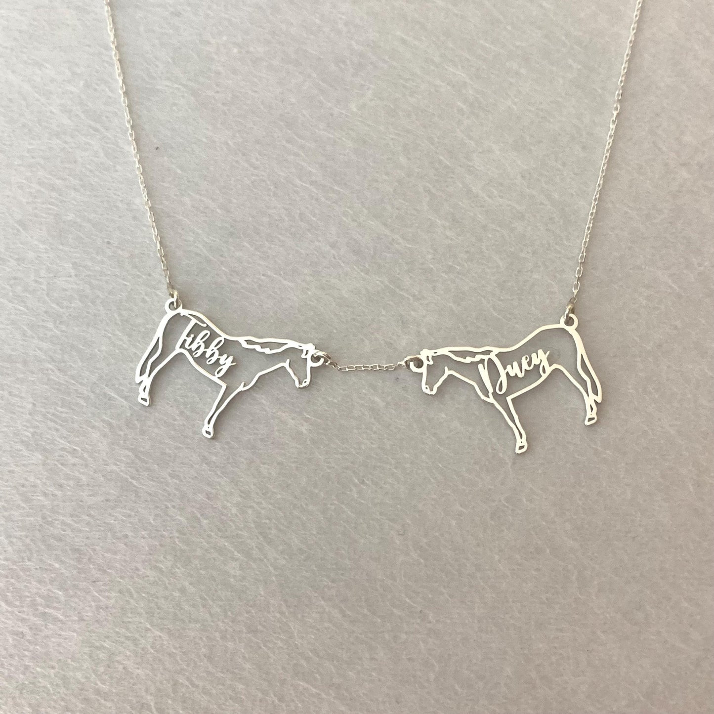 Multiple Horse Necklace, Custom Horse Necklace, Horse Necklace for Woman, Horse Memorial Necklace, Multiple Horse on one Chain, Equine Charm