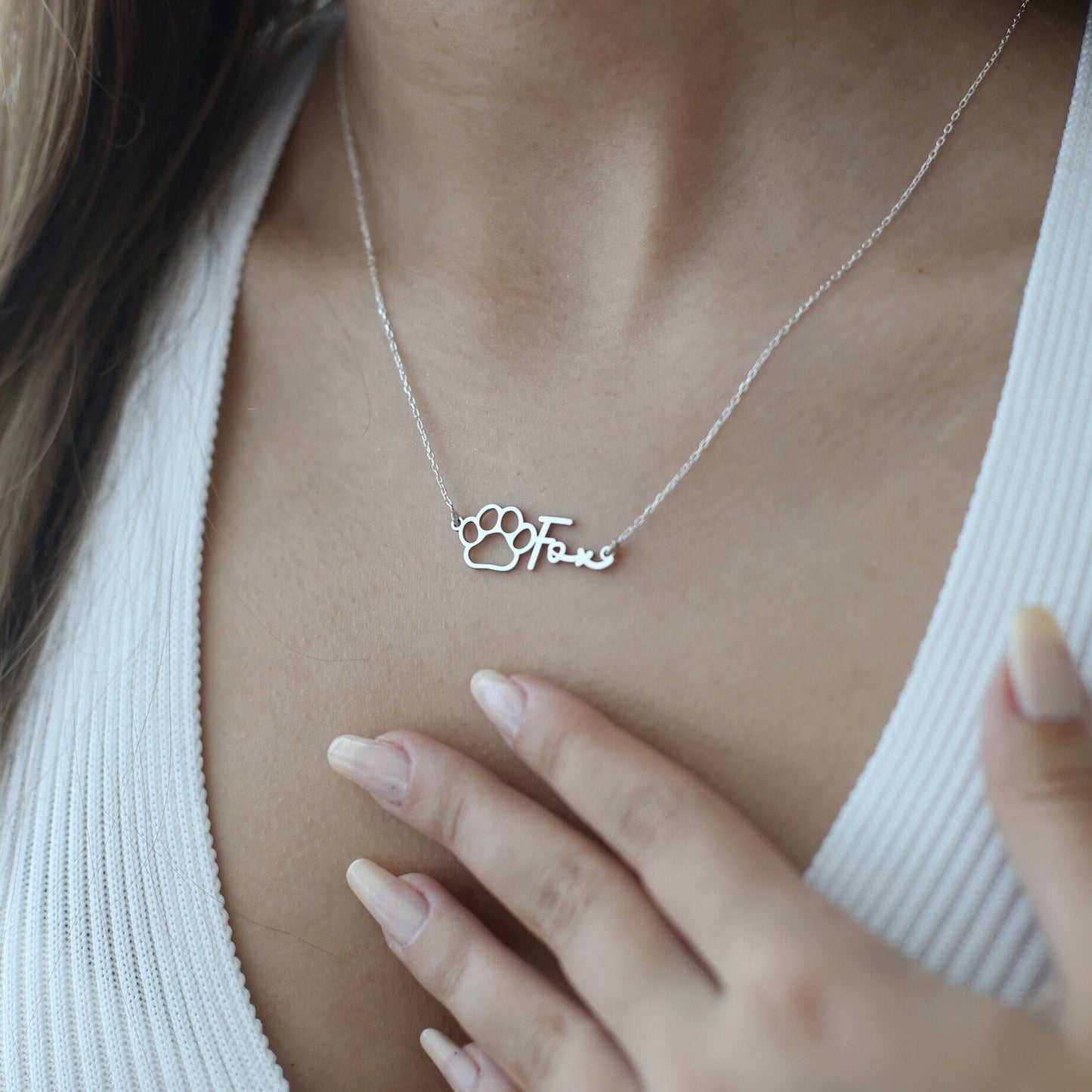 Paw Name Necklace