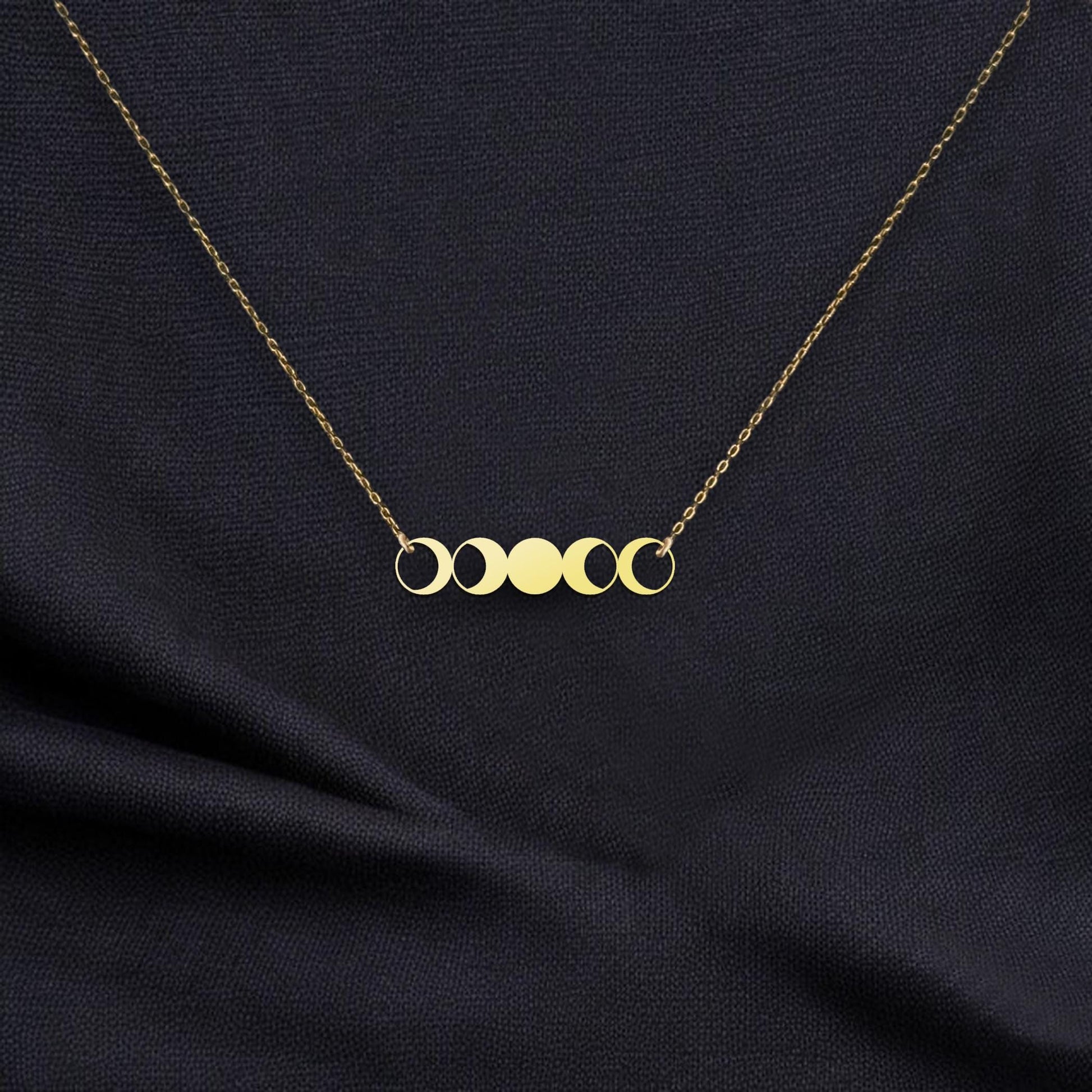 Moon Phases Necklace - Celestial Lunar Cycle Pendant - Mystical Jewelry for Nature and Moon Lovers - Unique Holiday Gift
