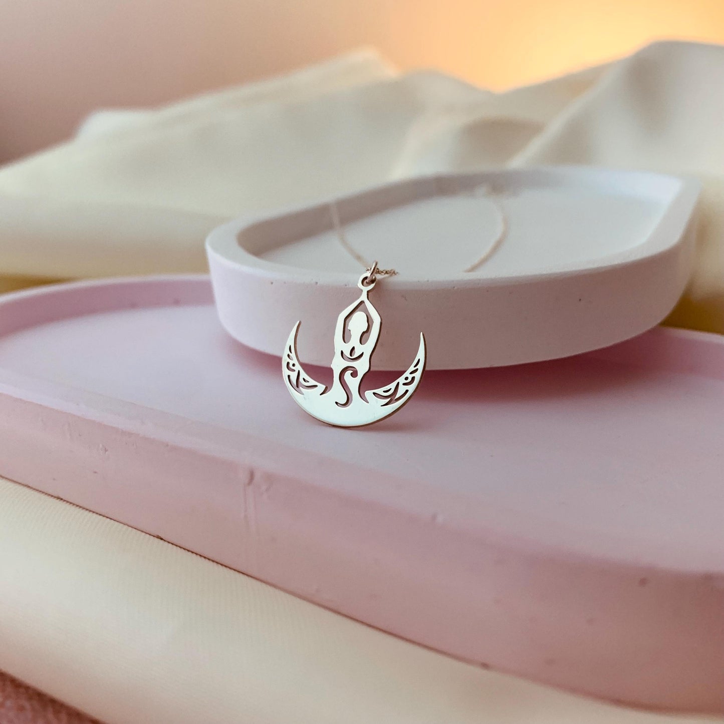 Yoga Necklace, Meditation Jewelry, Yoga Pose Necklace, Spiritual Wellness Necklace, Spiritual Jewelry