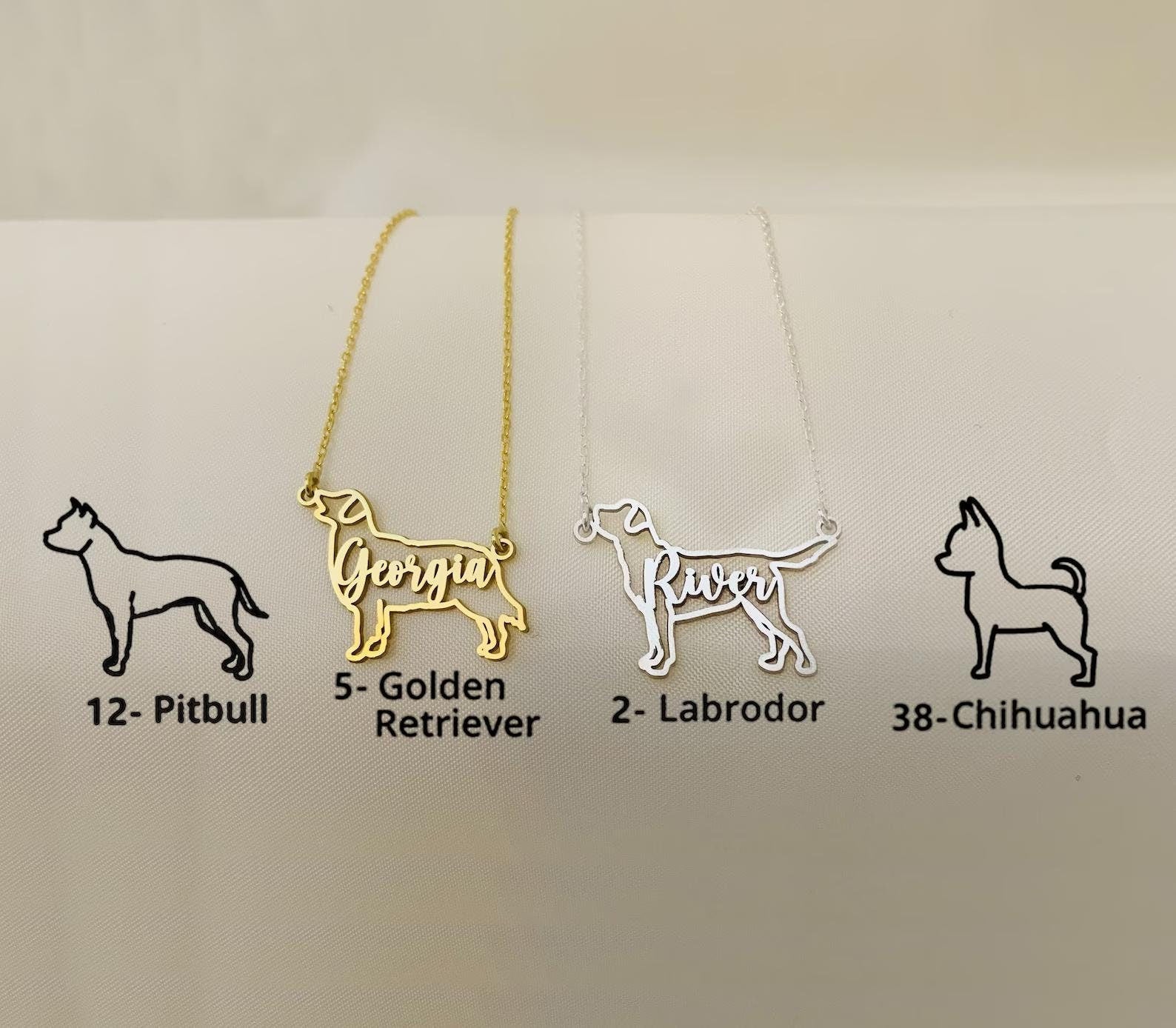Dog necklace, Dog necklace for woman, Pet necklace, Dog memorial gift, Custom dog necklace, Dog name necklace, Dog memorial name necklace