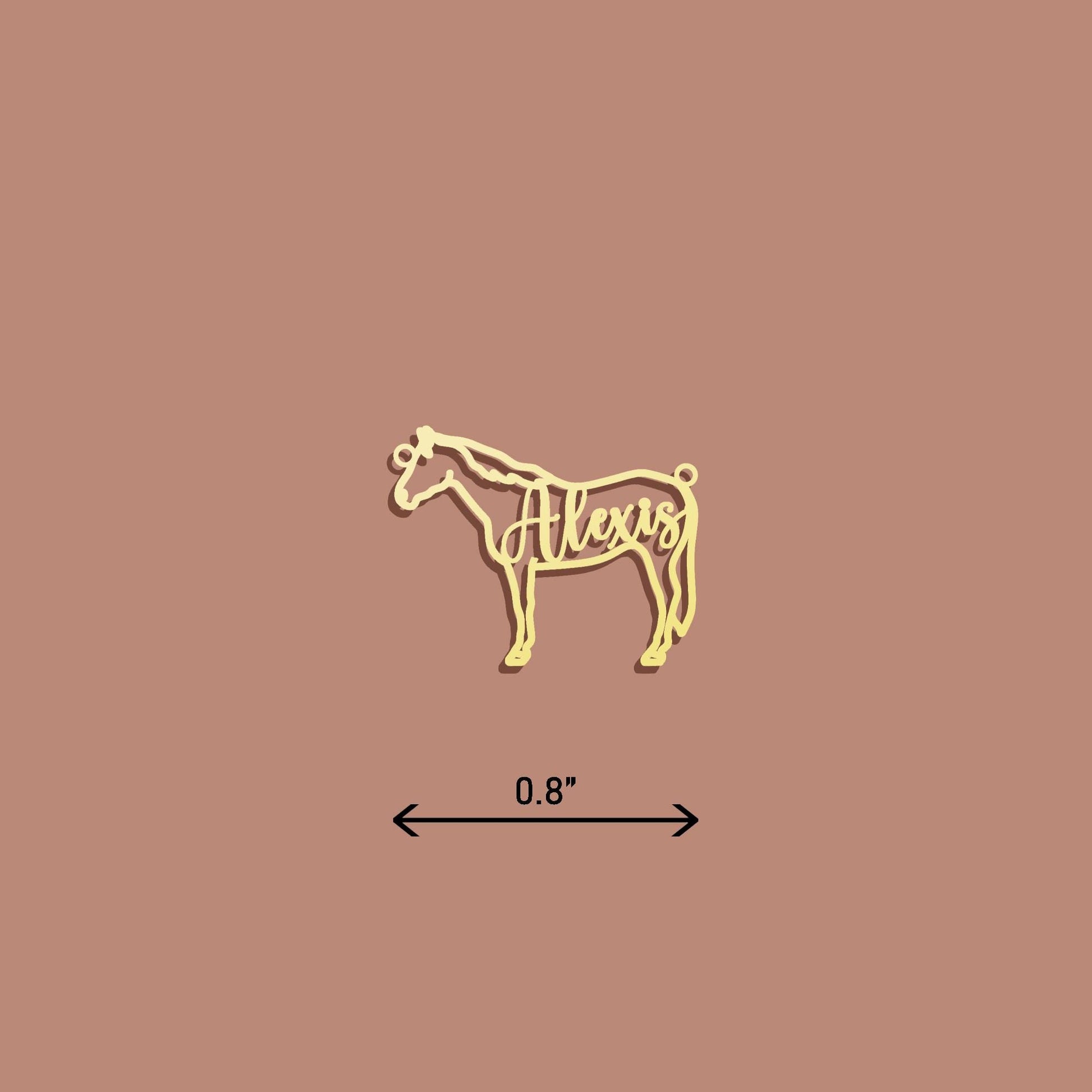 Horse Necklace for Woman, Personalized Horse Name Necklace, Horse Memorial Necklace, Elegant Horse Jewelry, Gift for Horse Mom