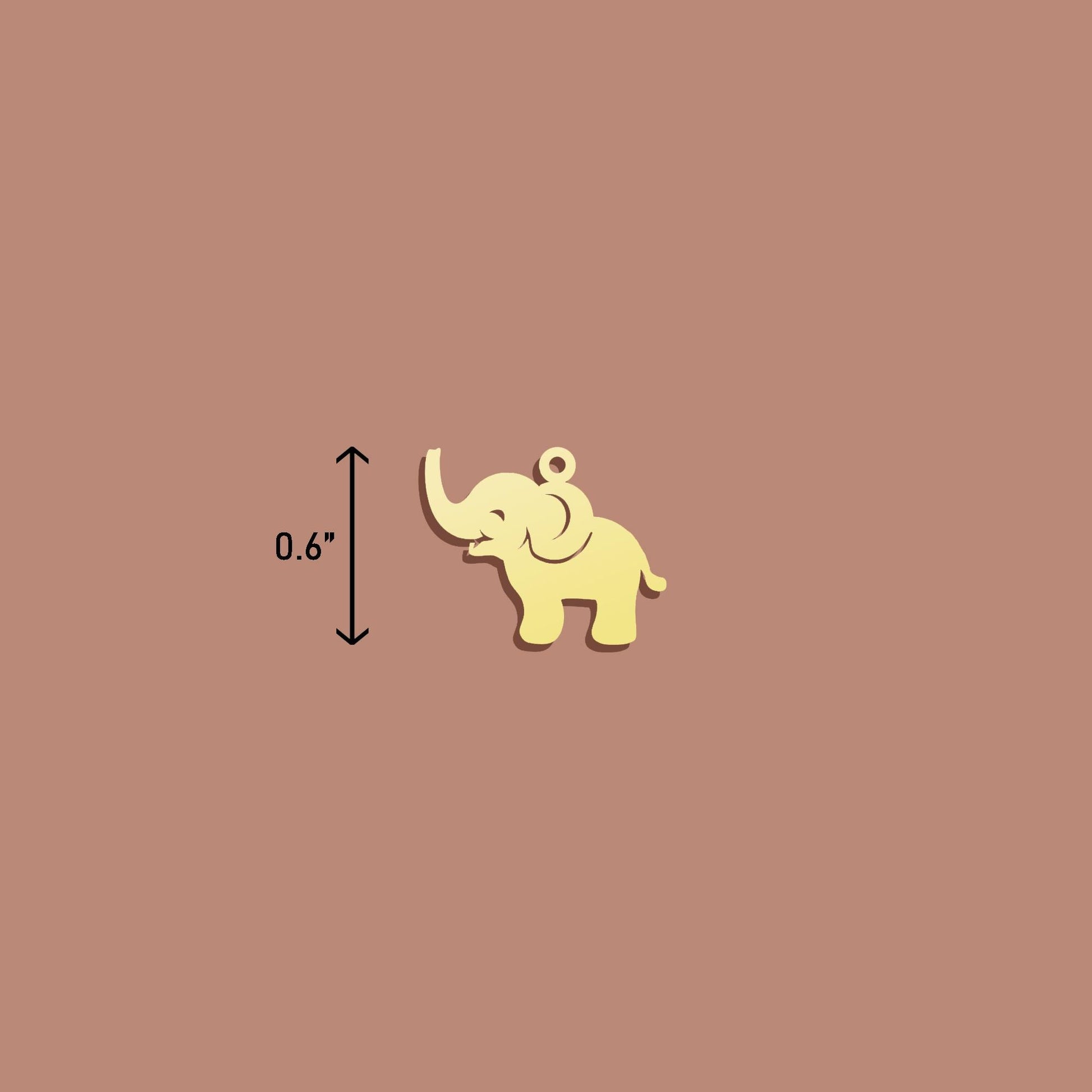Elephant Necklace, Lucky Elephant Pendant, Animal Charm, Minimalist Elephant Jewelry, Symbolic Strength Gift, Good Lucky Gift