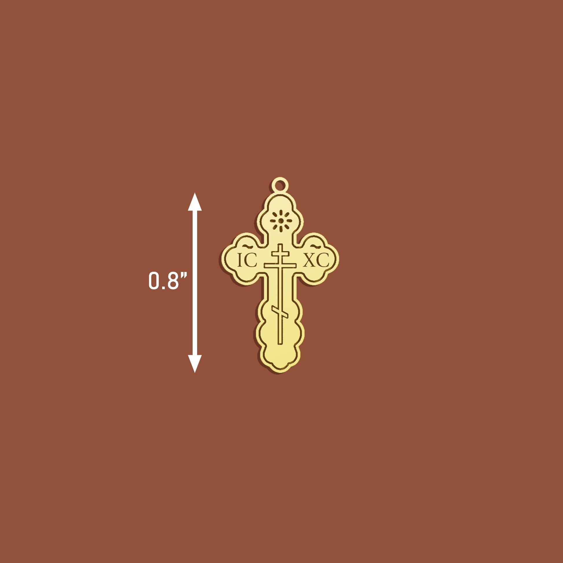 Crucifix Necklace, Cross Necklace, Greek Orthodox Cross, Tiny Greek Gift, Orthodox Charm, Eastern Orthodox, Gold Cross Necklace