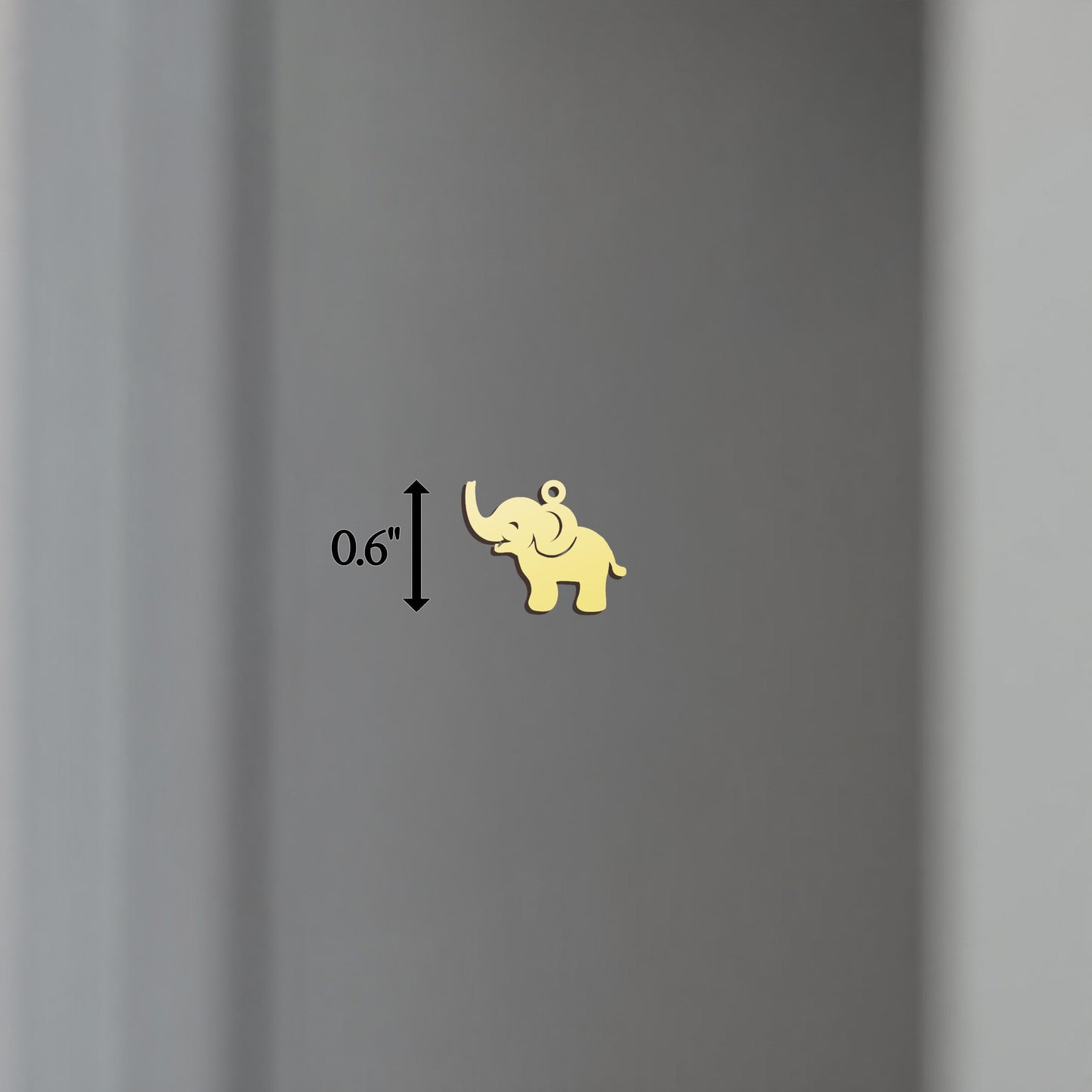 Minimalist 18K Gold Elephant Necklace: Sterling Silver Animal Pendant