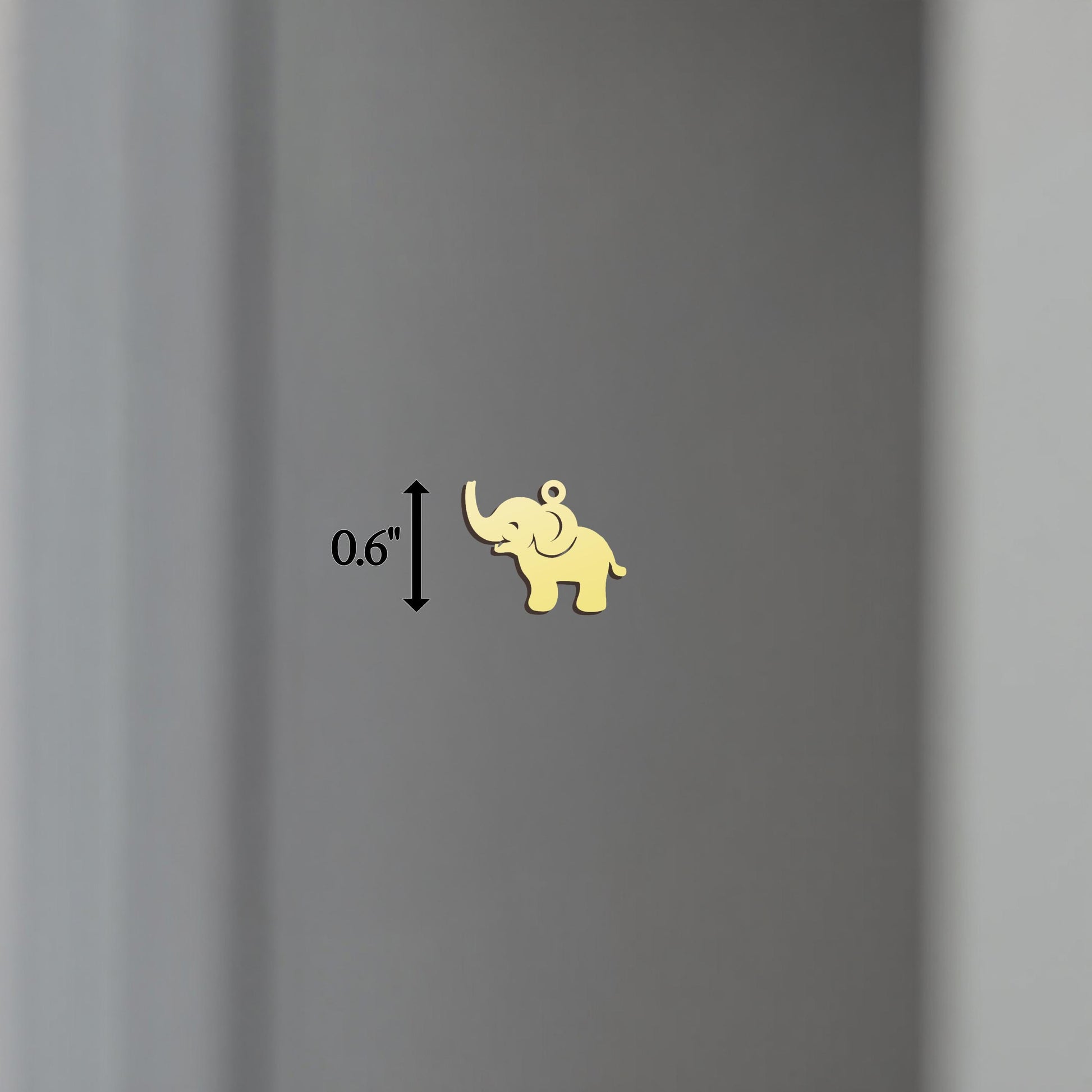 Minimalist 18K Gold Elephant Necklace: Sterling Silver Animal Pendant
