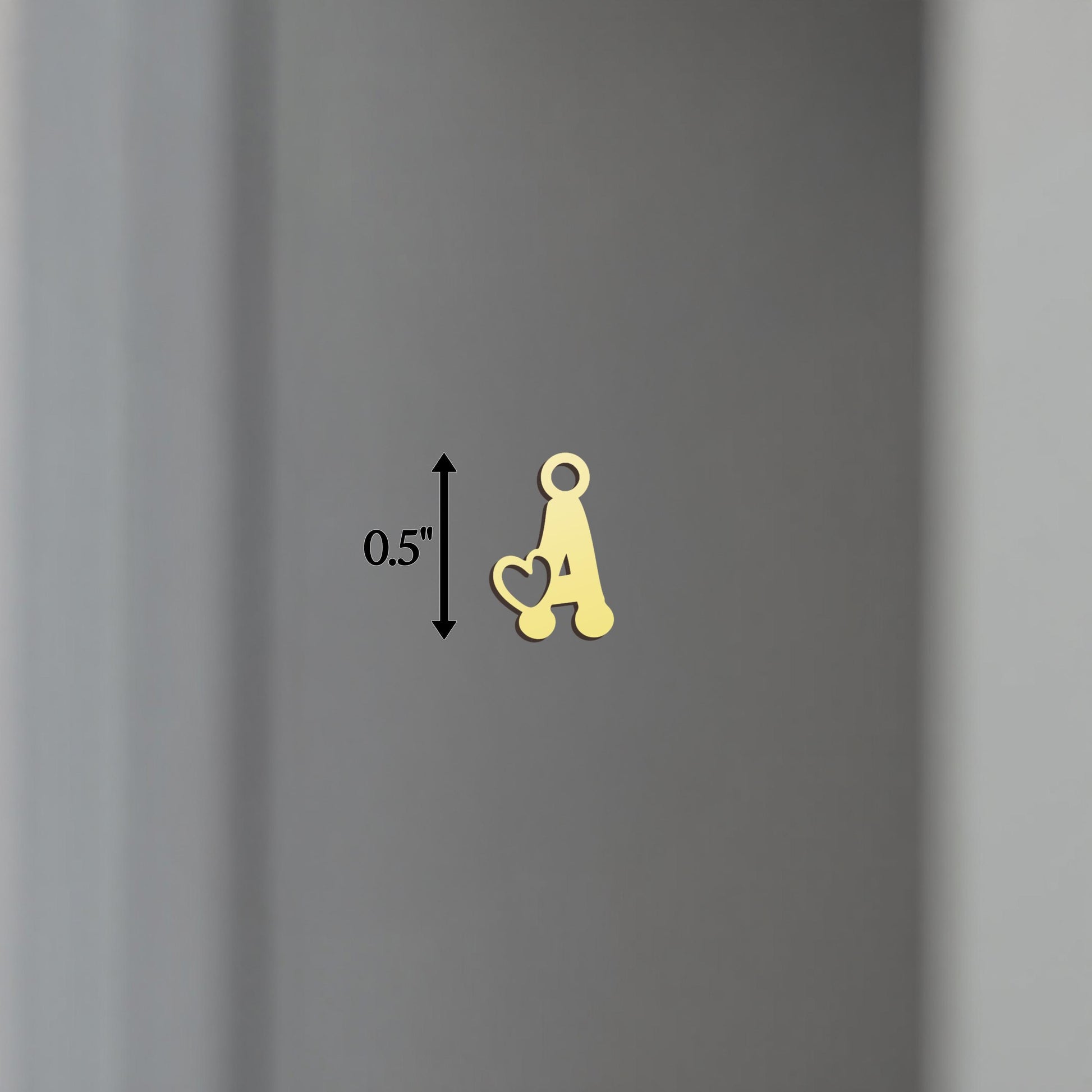 Personalized Initial Necklace: Gold Vermeil Letter Charm with Heart