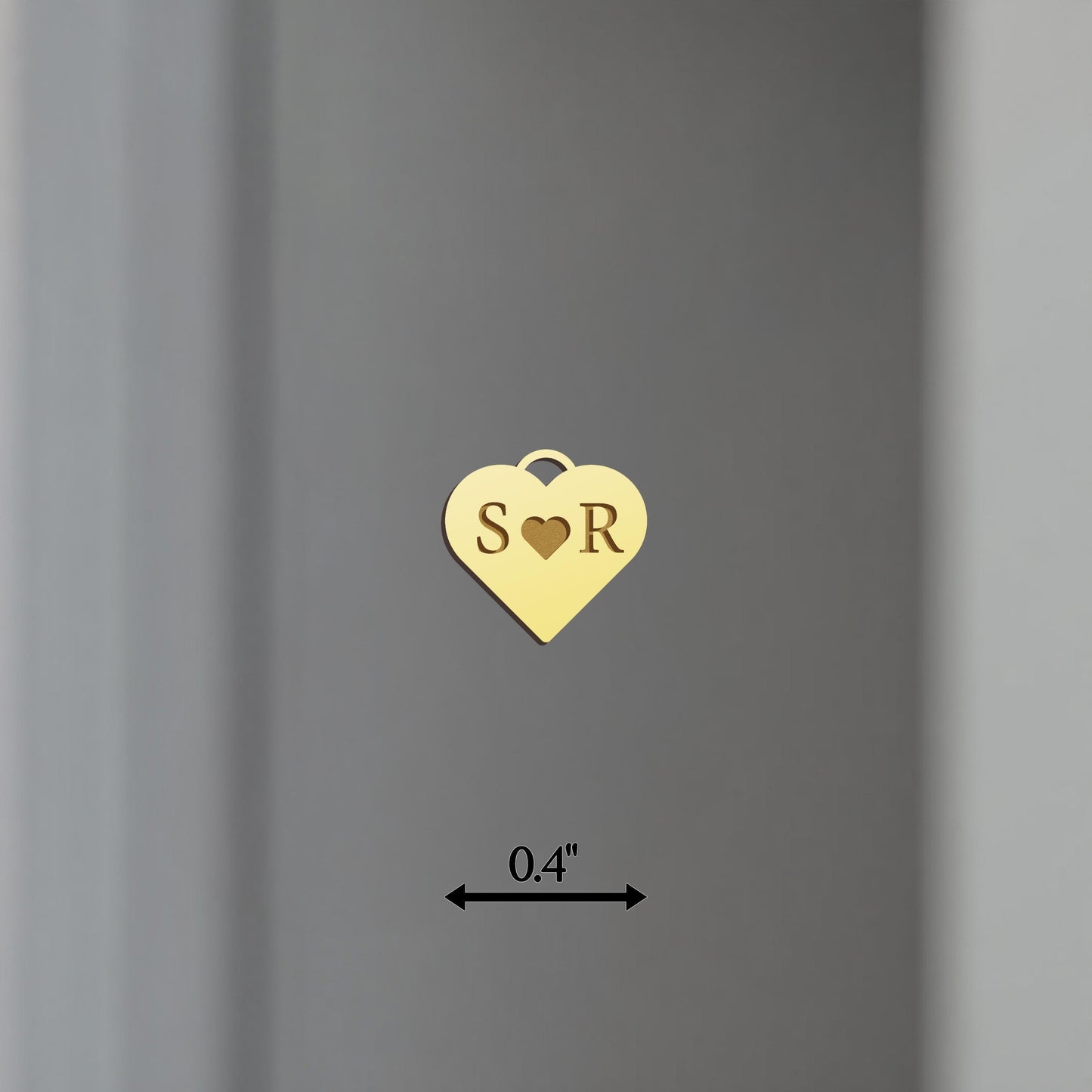Custom Heart Initial Necklace: 18K Gold Vermeil Sterling Silver
