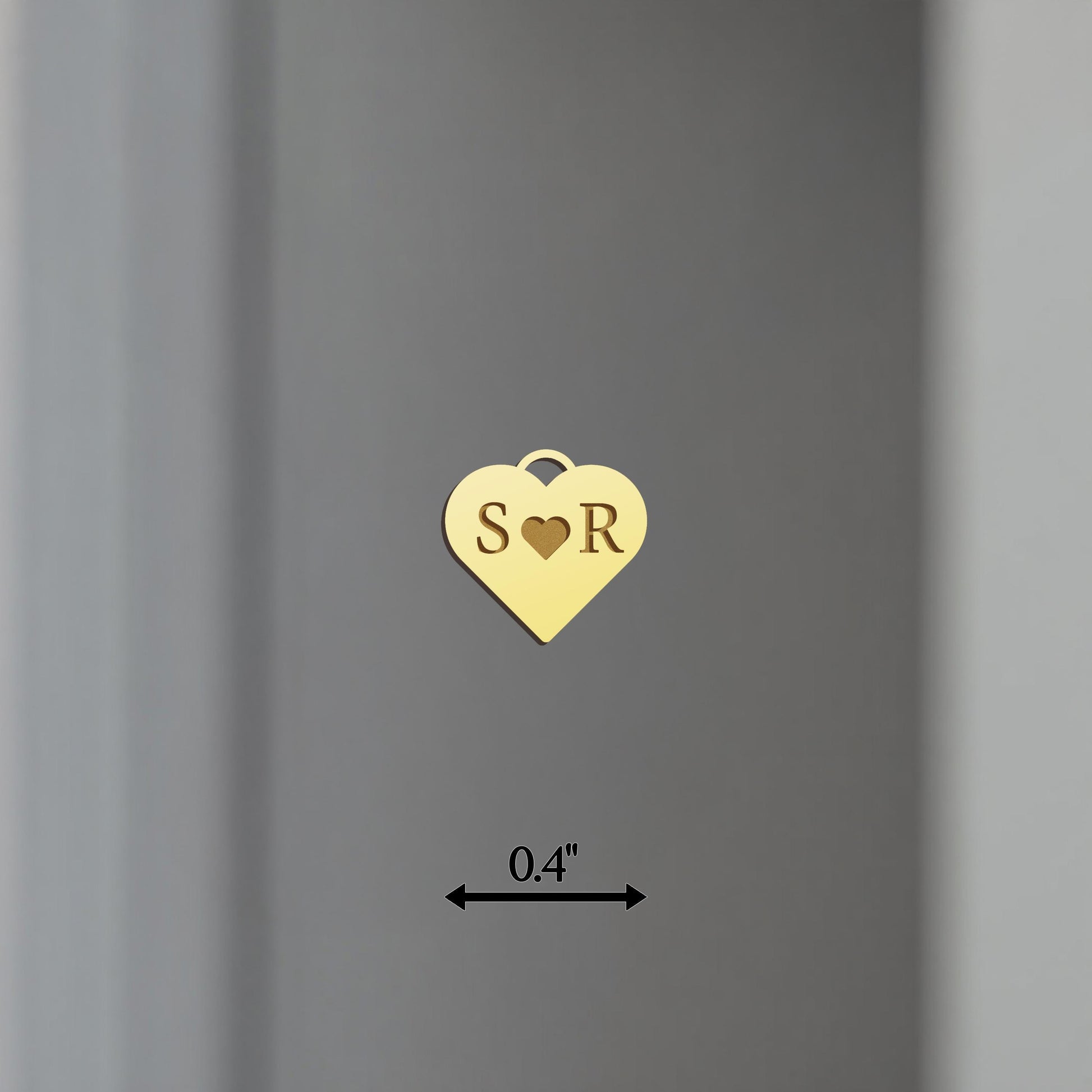 Custom Heart Initial Necklace: 18K Gold Vermeil Sterling Silver