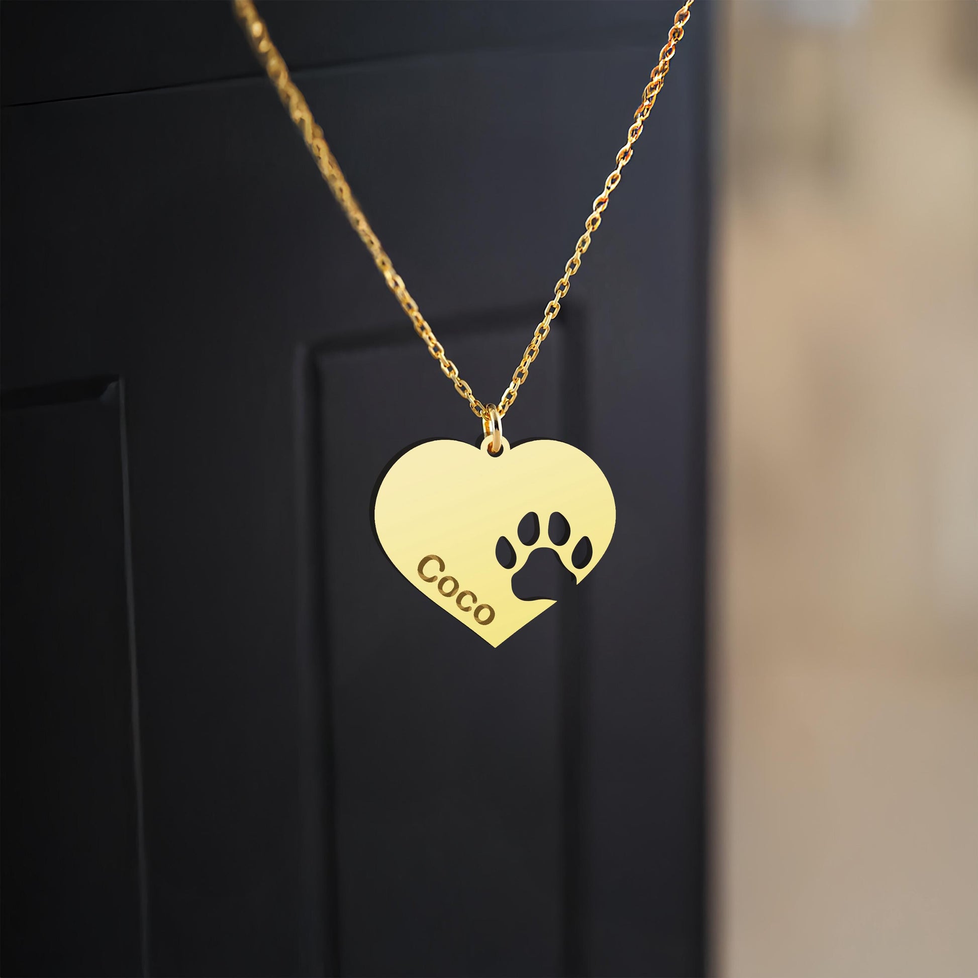 Personalized Paw Print Necklace: Sterling Silver Pet Memorial Gift