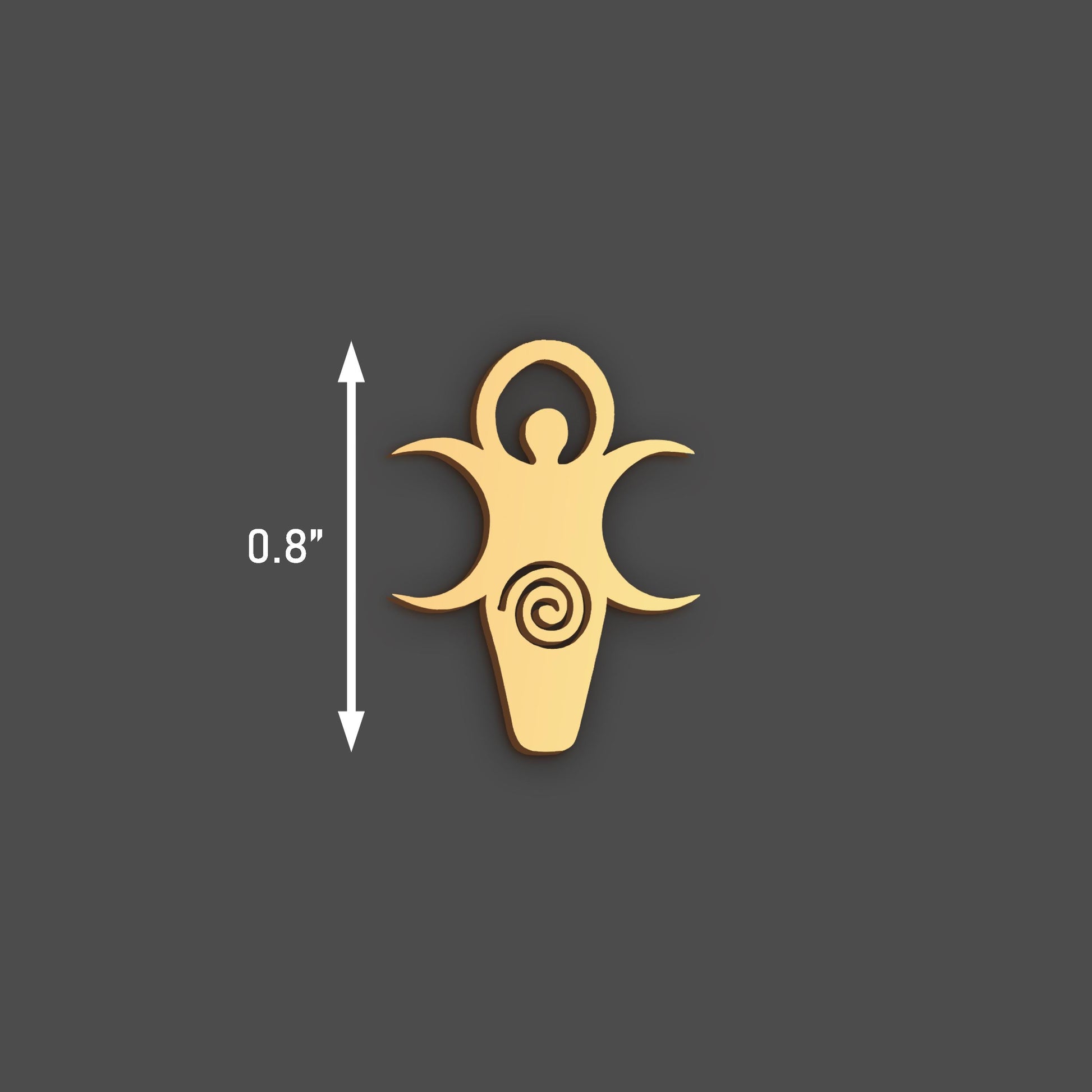 Triple Moon Goddess Necklace | 18K Gold Dainty Lunar Jewelry | Minimalist Wiccan Necklace Gift for Her | Spiral Moon Goddess Necklace