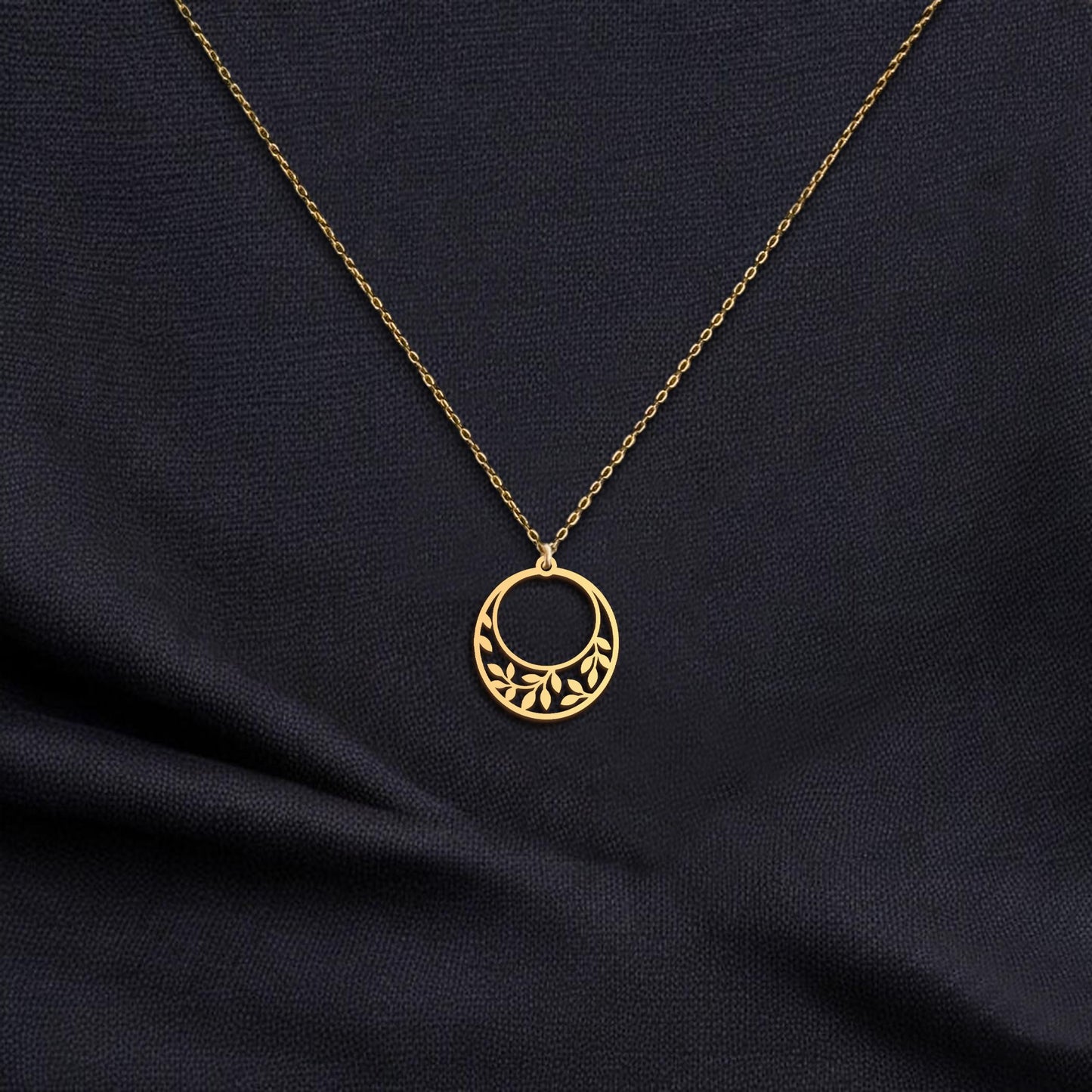 18K Gold Minimalist Everyday Wear Necklace | Dainty Jewelry | Cute Necklace Gift for Her | Floral Leaf Jewelry Necklace | Birthday gift