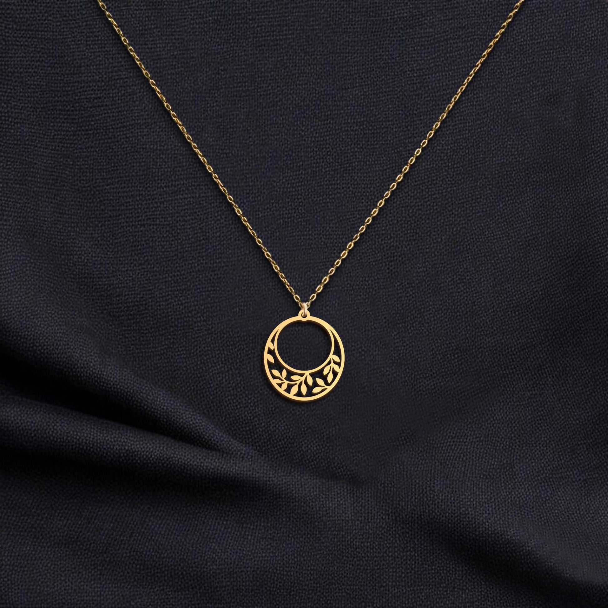 18K Gold Minimalist Everyday Wear Necklace | Dainty Jewelry | Cute Necklace Gift for Her | Floral Leaf Jewelry Necklace | Birthday gift