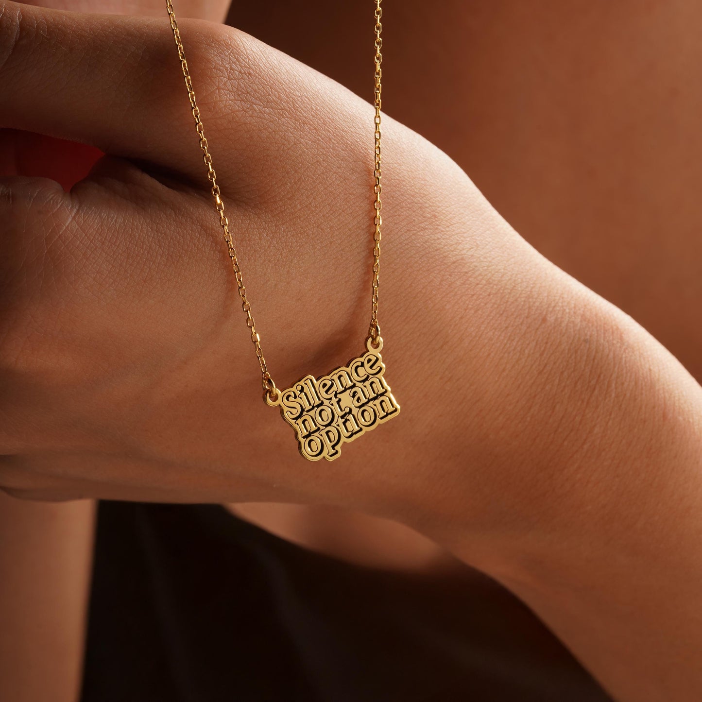Custom Quote Necklace: Personalized Gold Bar Pendant with Engraved Text or Meaningful Message