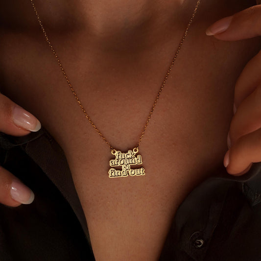 Custom Text  Quote Engraved Necklace