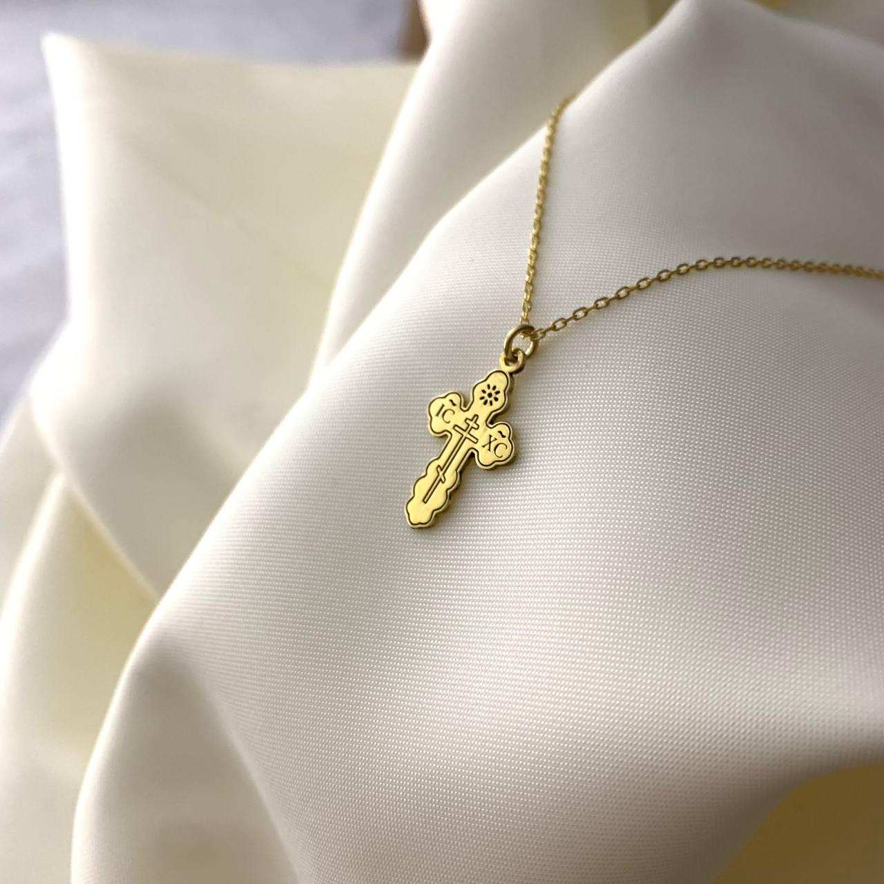 Christian Eastern Orthodox Cross Necklace, Greek Orthodox Cross Necklace, IC XC NIKA Cross Necklace, Crucifix Necklace, Gold Cross Necklace