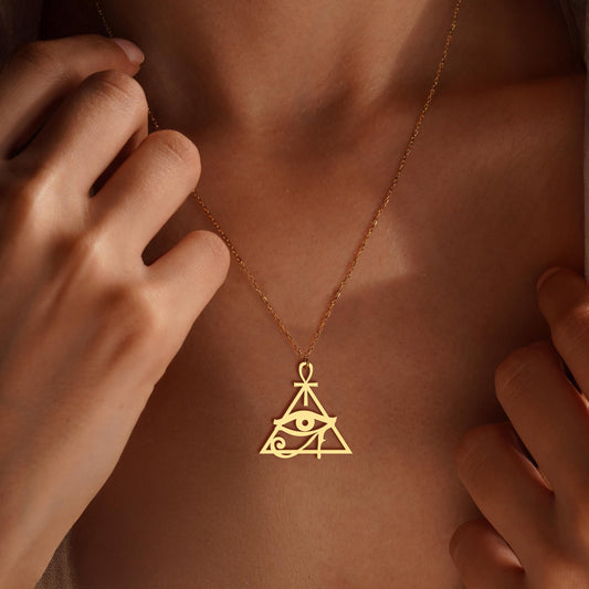 Eye Of Horus Necklace, Ankh Necklace, Egyptian Ankh Necklace,