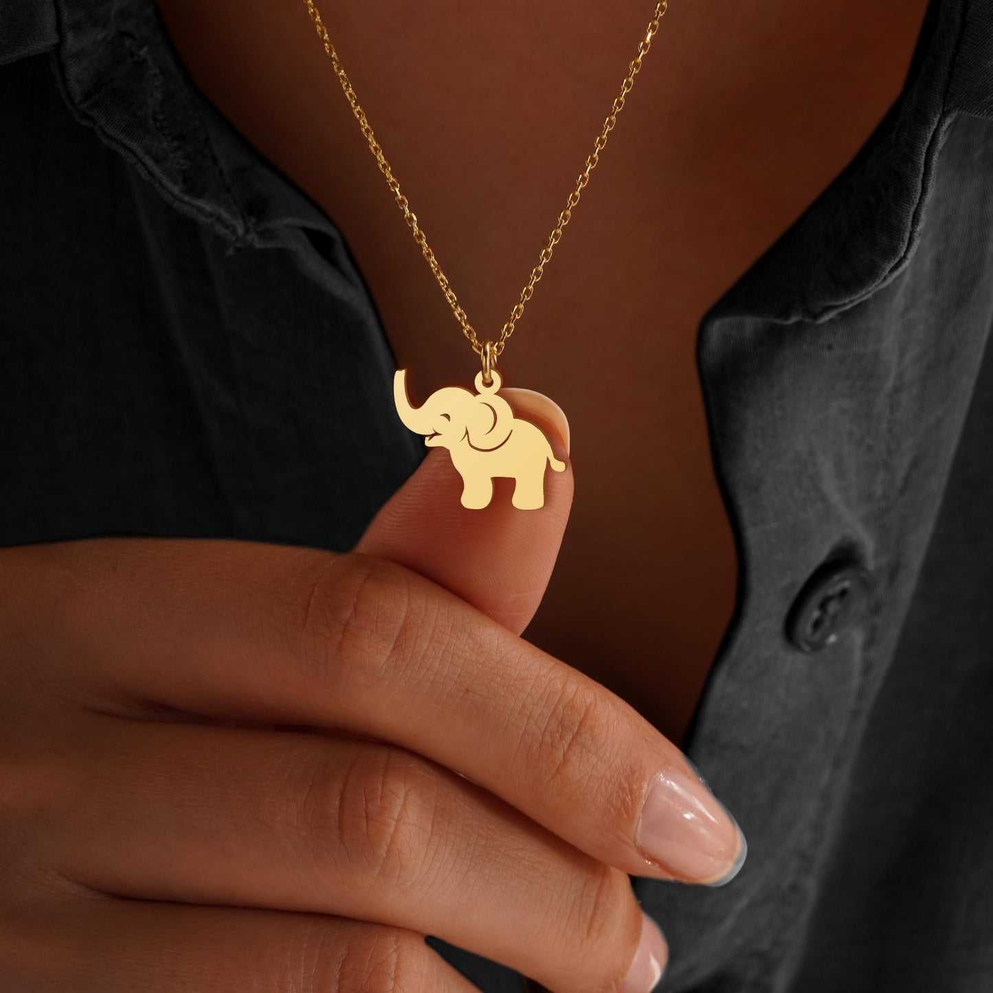 Elephant Necklace, Elephant Necklace for Women, Sterling Silver Elephant Necklace, Lucky Elephant Necklace, Dainty Elephant Jewelry