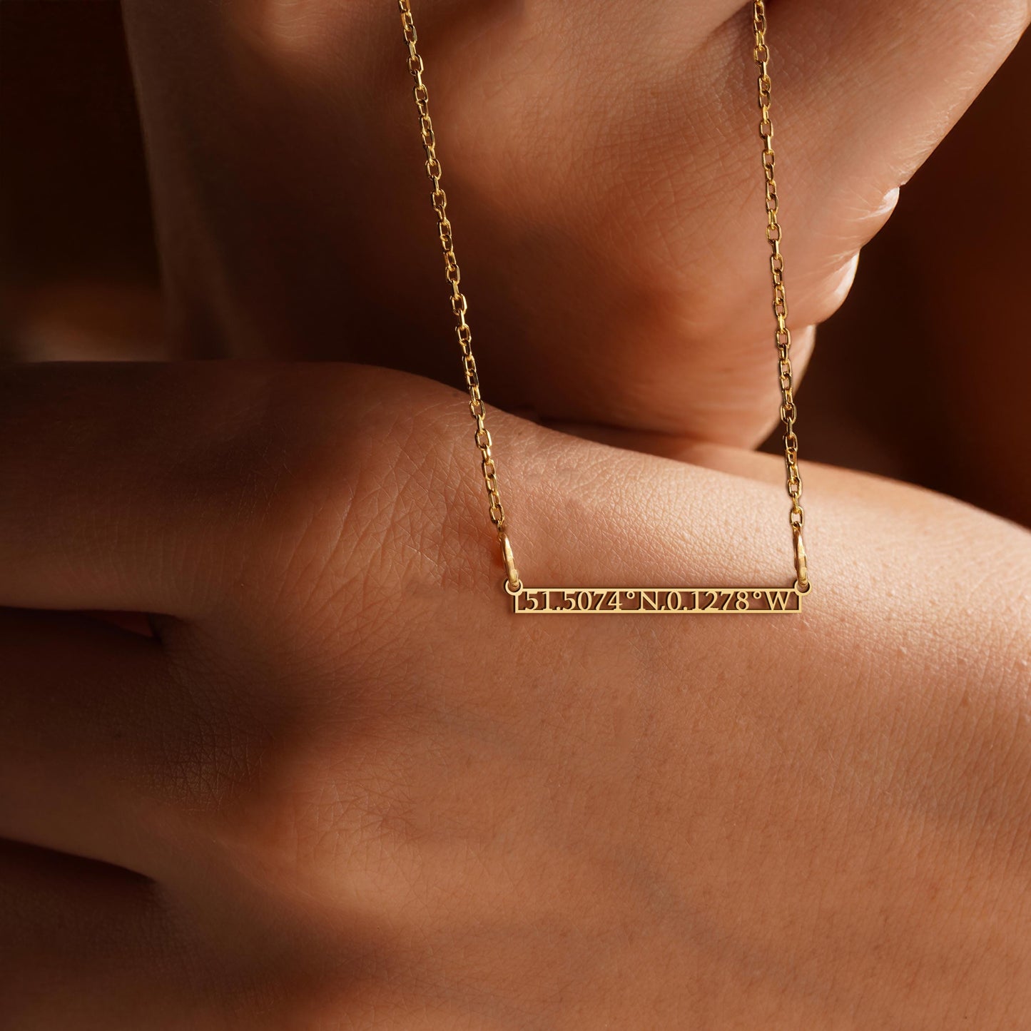 Custom Coordinate Necklace: Personalized Location Pendant, GPS Coordinates Jewelry Gift, Meaningful Gift for Her