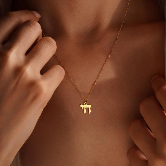 Chai Necklace - Jewish Jewelry, Sterling Silver Hebrew Pendant Celebrating Life and Blessings