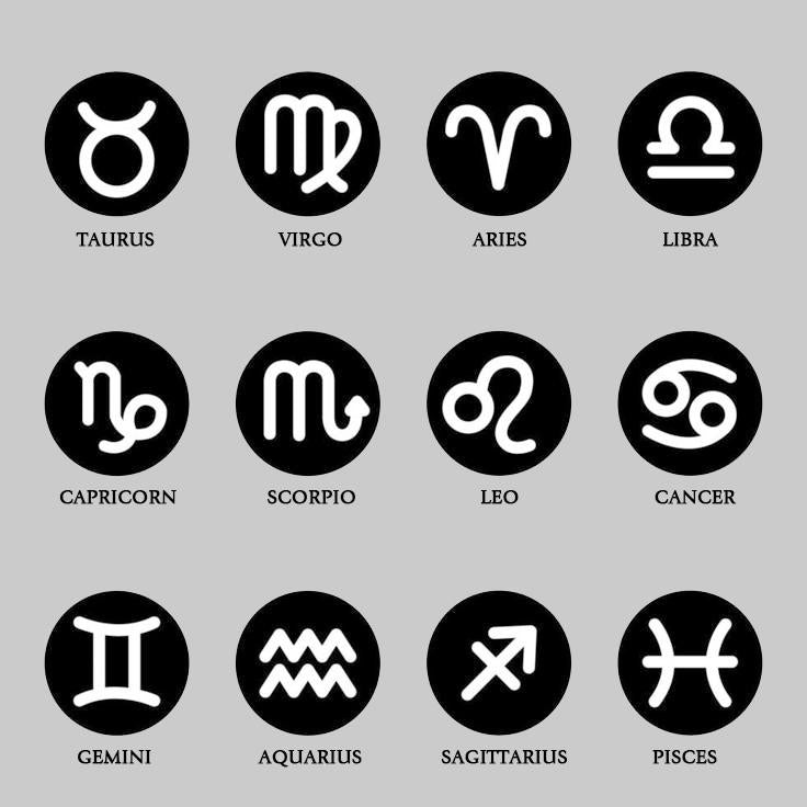 Zodiac Sing Stud Earrings - Birth Sign Jewelry - Minimal Astrology Jewelry - Sagittarius - Capricorn - Aquarius - Pisces - Aries - Taurus
