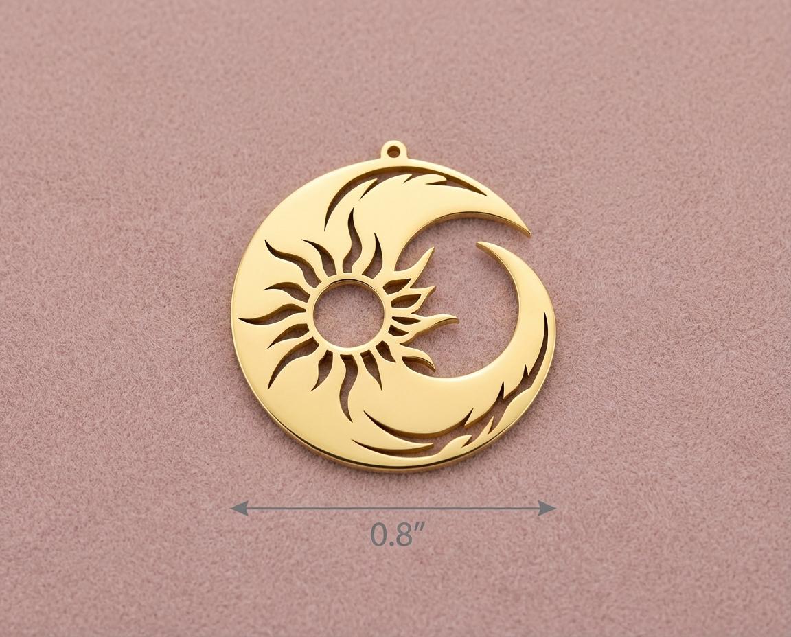 Sun Moon Balance Necklace, Day and Night Pendant, Spiritual Jewelry, Harmony Charm, Yoga Gift, Yin Yang Necklace, Duality Symbol