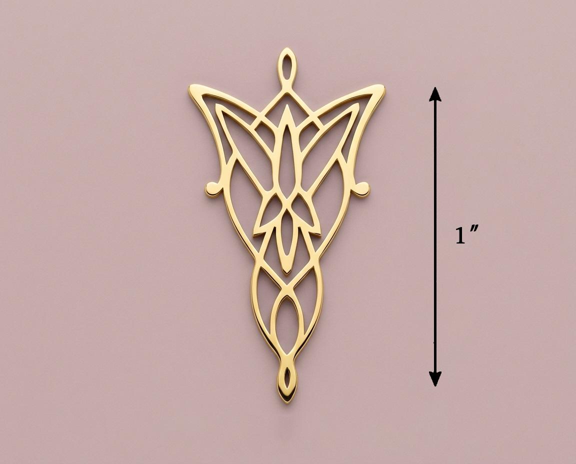Eternal Love Arwen Necklace - Silver Arwen Evenstar Pendant - Romantic Gift for Girlfriend, LOTR Inspired Jewelry - Undying Love Symbol