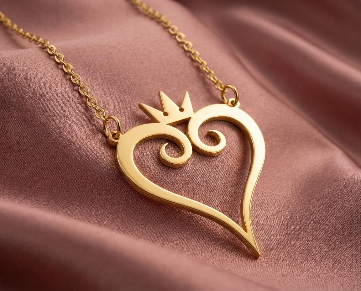 Kingdom Hearts Necklace, Sora Crown Pendant, Gamer Jewelry, Keyblade Master Symbol, Video Game Gift for Him or Her, Cosplay Prop