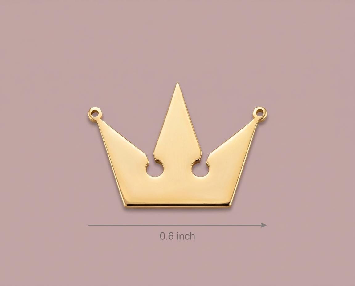 Sora Necklace Kingdom Hearts, Best Friend Gamer Gift, Matching Crown Pendant, Couple Jewelry, Custom Geek Gift, 18K Gold Plated