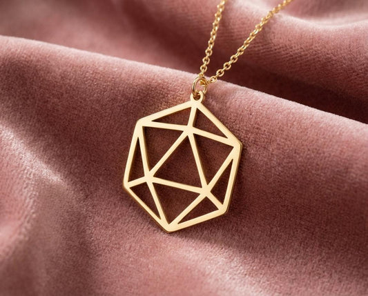 D20 Dice Necklace, RPG Gamer Gift, Dungeons and Dragons Jewelry, Critical Hit Pendant, Dungeon Master Gift, Polyhedral Dice Charm