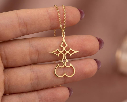 Roxas Necklace Kingdom Hearts, Gold Nobody Pendant, Anime Jewelry, Best Friend Gamer Gift, Organization 13 Charm, Nerd Accessories