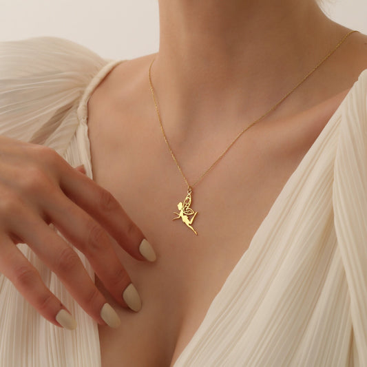 Fairy Necklace, Wish Fairy Necklace, Fairy Wing Necklace, Enchanting Fairy Pendant Necklace, Whimsical Magical Jewelry, Christmas Gift