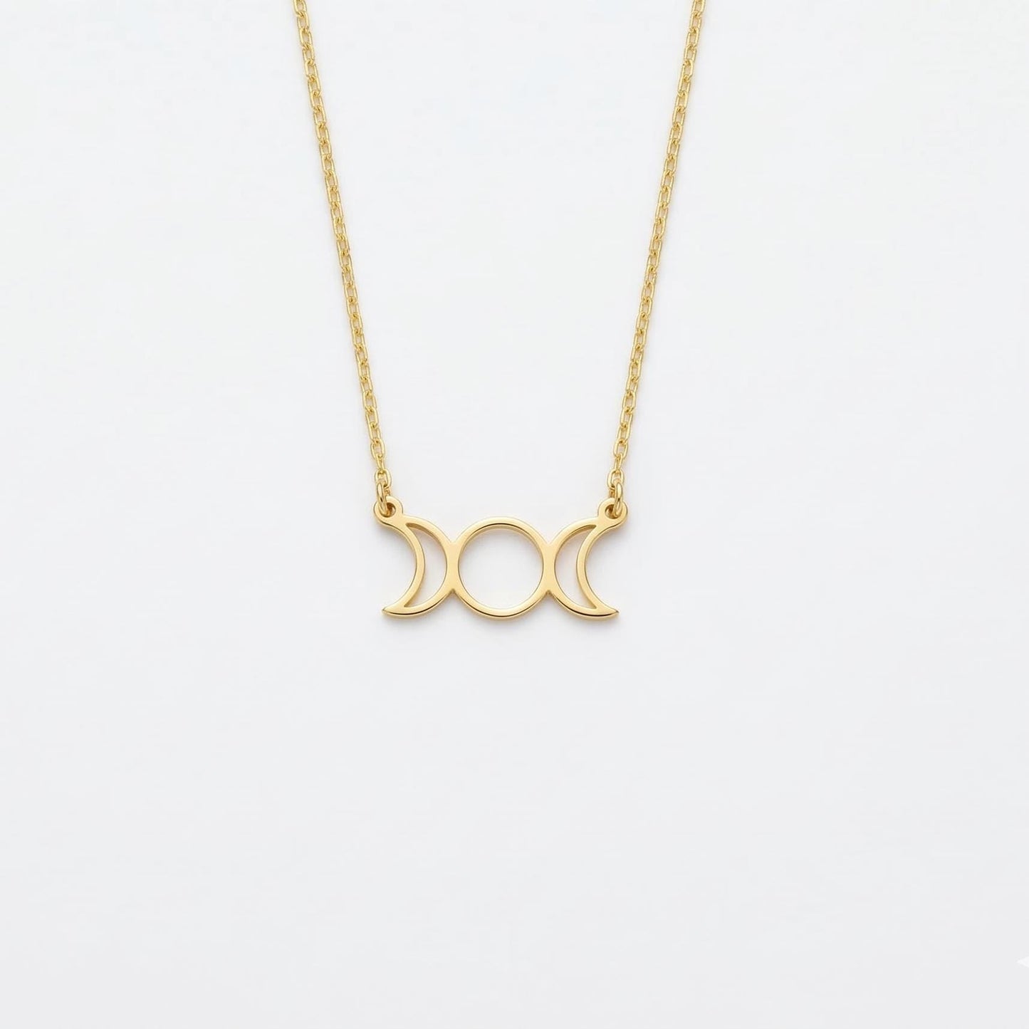 Moon Necklace, Triple Moon Goddess Necklace, Moon Phase Necklace, Witchy Jewelry, Goddess Choker