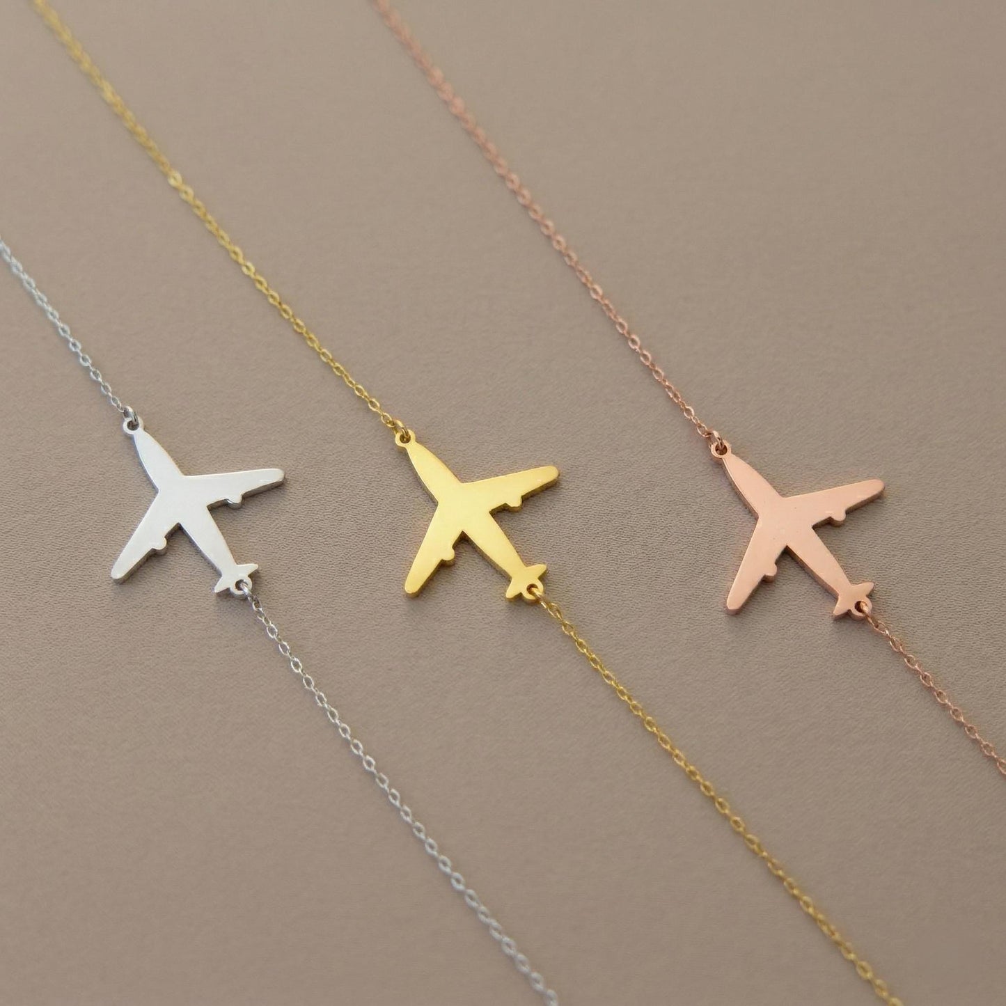 Airplane necklace, Airplane necklace for women, Side Ways Necklace, Graduation Gift, Pilot Gifts for women, Flight Attendant Gift