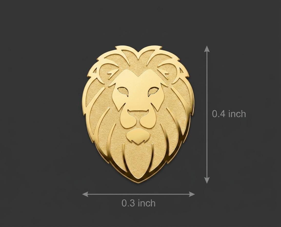 Lion Stud Earrings, Minimalist Animal Jewelry, Leo Zodiac Earring, Safari Animal Stud, Strength Symbol Gift, Gift for Her