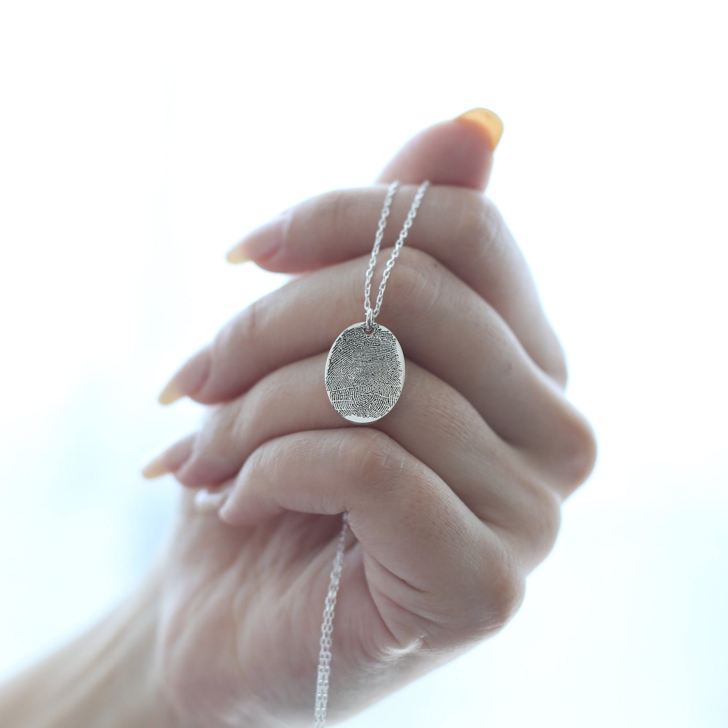 Sterling Silver Fingerprint Necklace, Personalised Necklace, Personalised Gift, Gift For Her, Fingerprint Jewelry, Gift For Mom