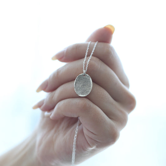 Sterling Silver Fingerprint Necklace, Personalised Necklace, Personalised Gift, Gift For Her, Fingerprint Jewelry, Gift For Mom