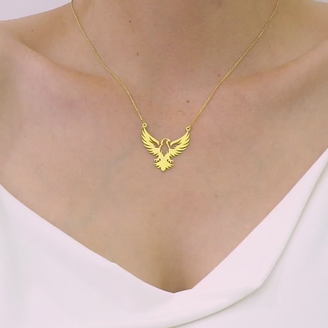 Eagle Necklace for Women, Hawk Necklace, American Eagle Silhouette Jewelry, Delicate Eagle Necklace, Wild Bird Necklace Jewelry Gift